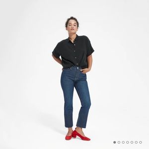 Everlane The Clean Silk Short-Sleeve Square Shirt